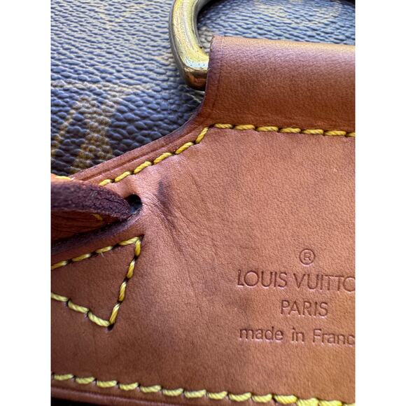 Vintage Louis Vuitton Montsouris MM Monogram Backpack Brown Leather Trim - Picture 13 of 14